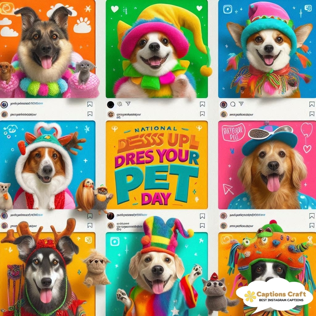Adorable National Dress Up Your Pet Day Captions For Your Furry Friend