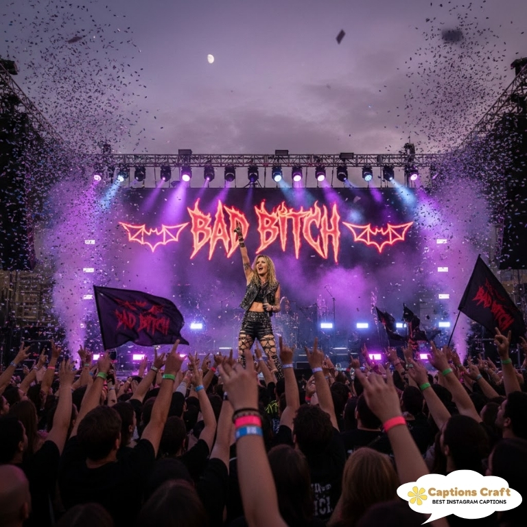 Crowd enjoying a concert with a performer on stage under purple lights.