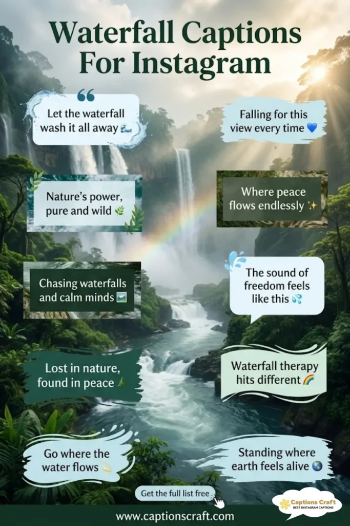 127+ Unforgettable Waterfall Captions For Instagram and Quotes to Inspire Adventure