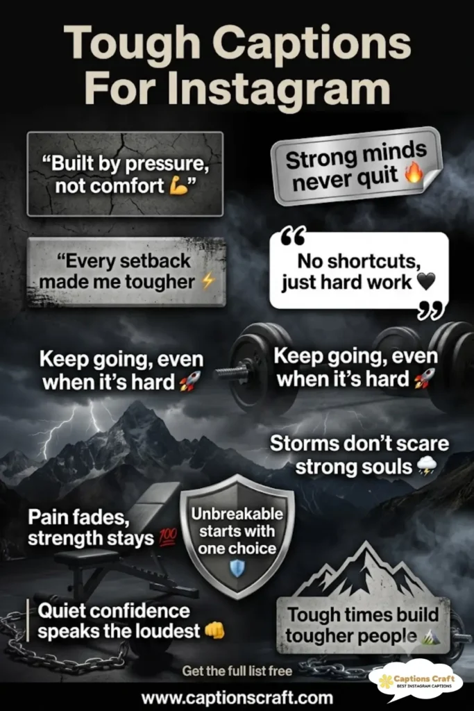 137+ Fierce Tough Captions For Instagram and Quotes to Empower Your Vibe in 2026