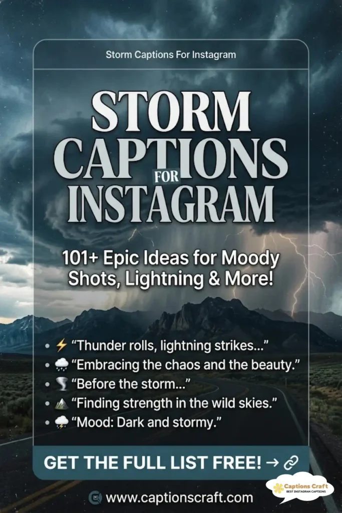 127+ Storm Captions For Instagram to Capture Nature's Fury