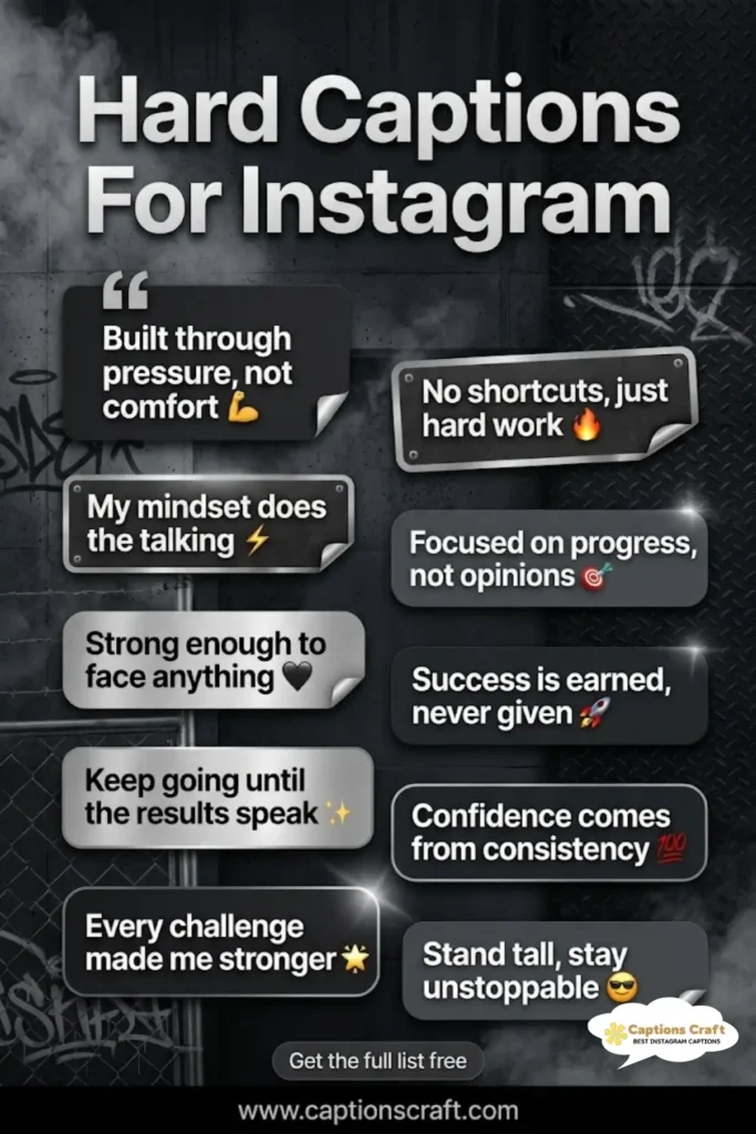 137+ Bold Hard Captions For Instagram And Quotes That Command Attention and Inspire
