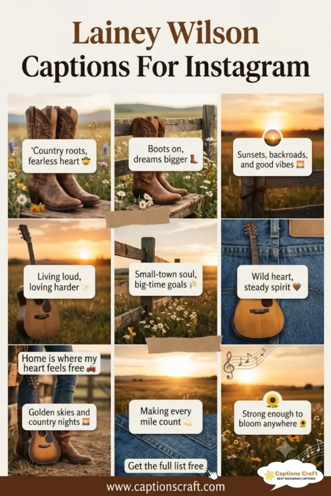 135+ Inspiring Lainey Wilson Captions For Instagram and Quotes That Shine Bright in 2026