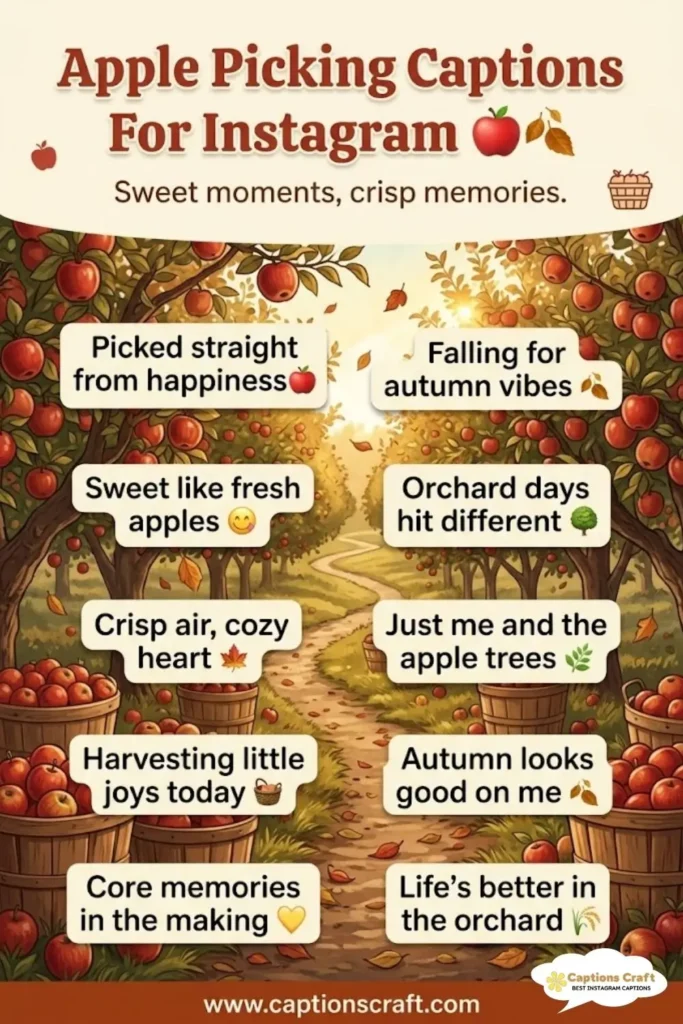 149+ Fun Apple Picking Captions For Instagram And Quotes For Cozy Farm Days