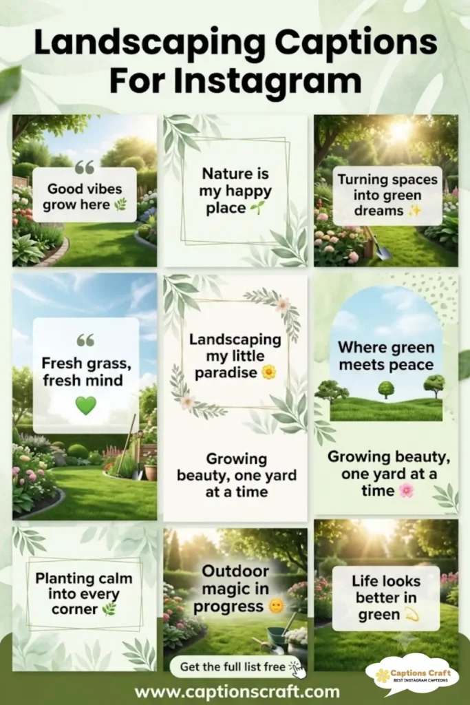 129+ Inspiring Landscaping Captions For Instagram And Quotes to Transform Your Feed