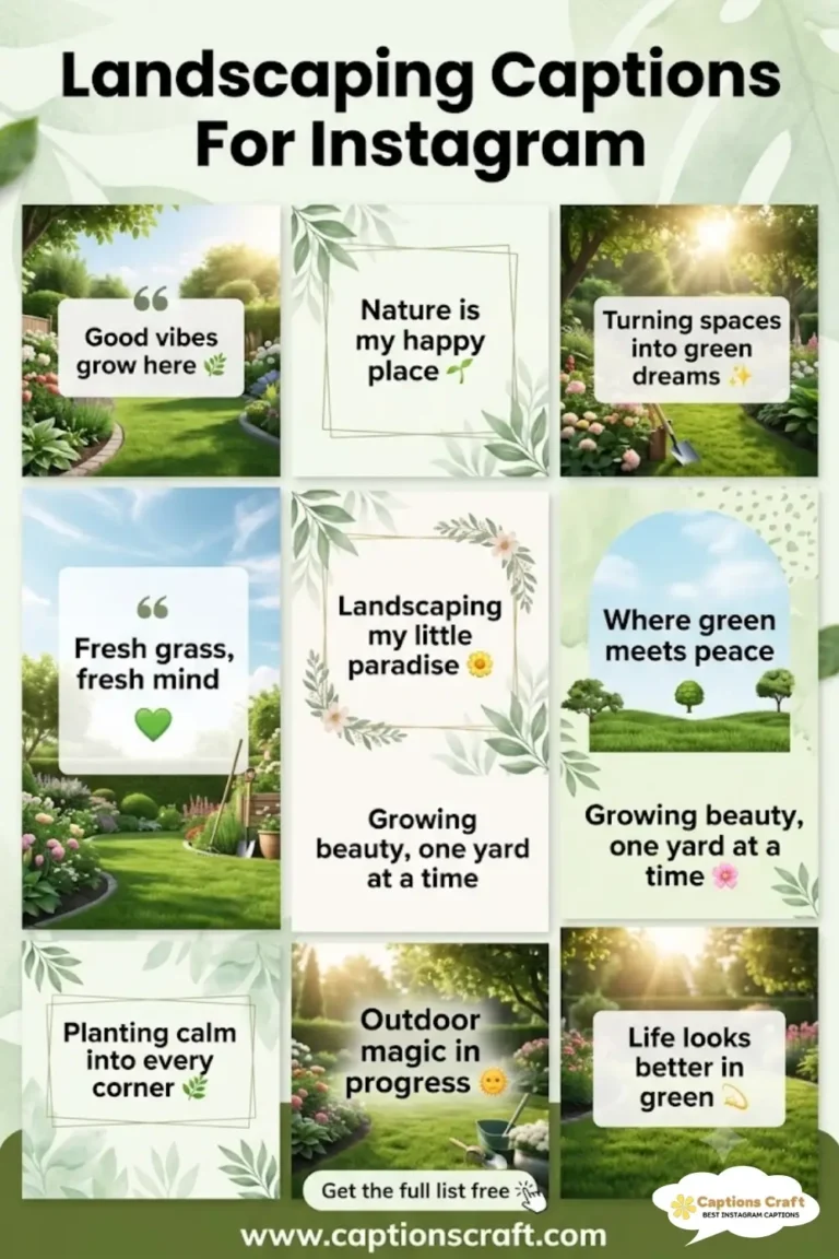 Landscaping Captions For Instagram