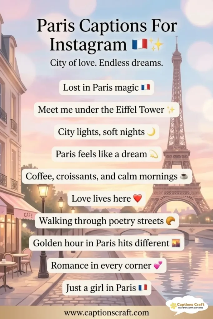 129+ Charming Paris Captions For Instagram and Quotes to Inspire Your Wanderlust