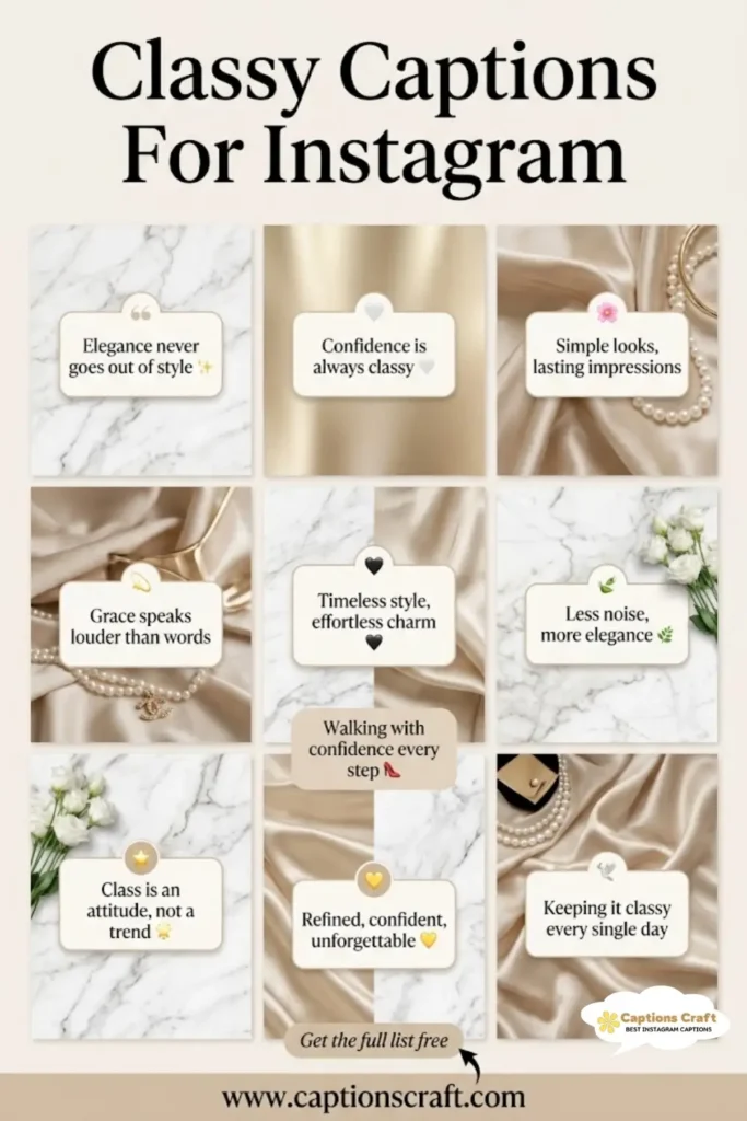 Chic Classy Captions For Instagram That Spark Joy 127+ Times Over