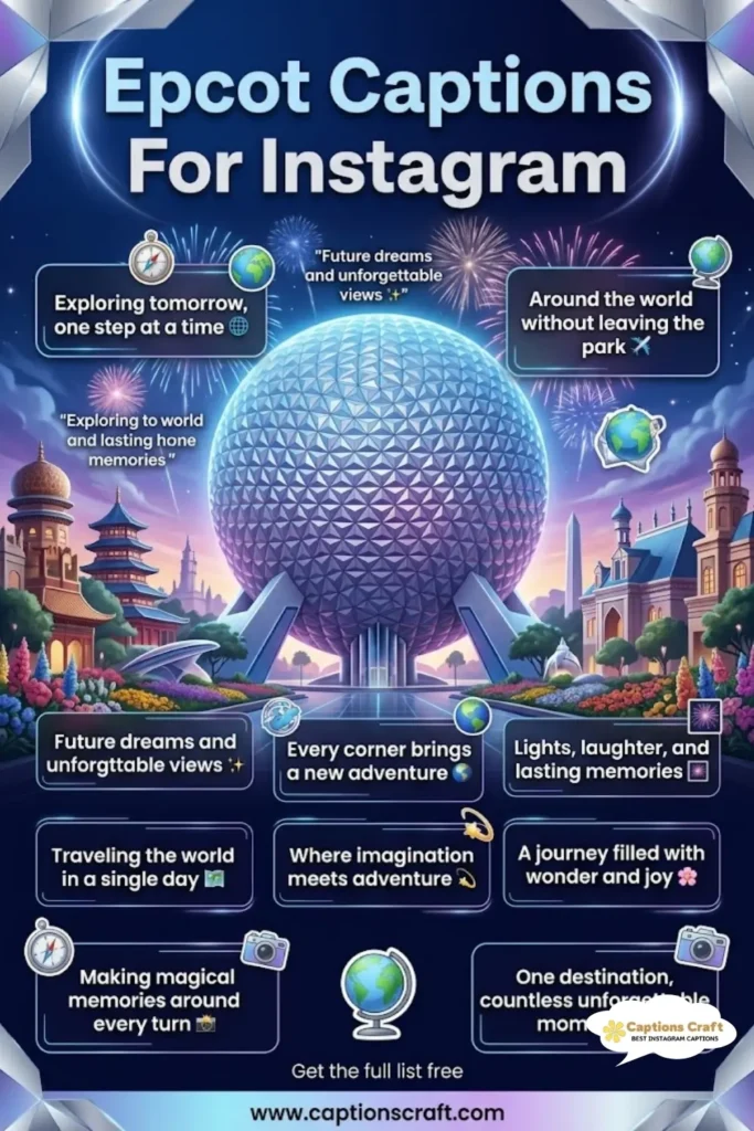 Magical Epcot Captions For Instagram 149+ to Spark Your Creativity