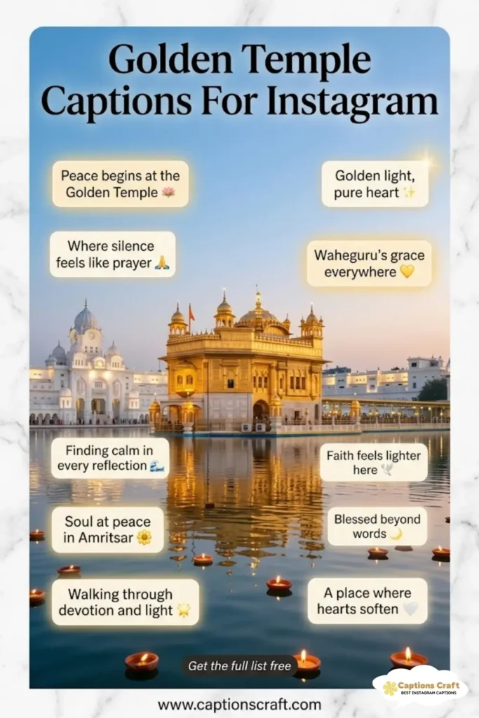 139+ Inspiring Golden Temple Captions For Instagram and Quotes That Shine Bright