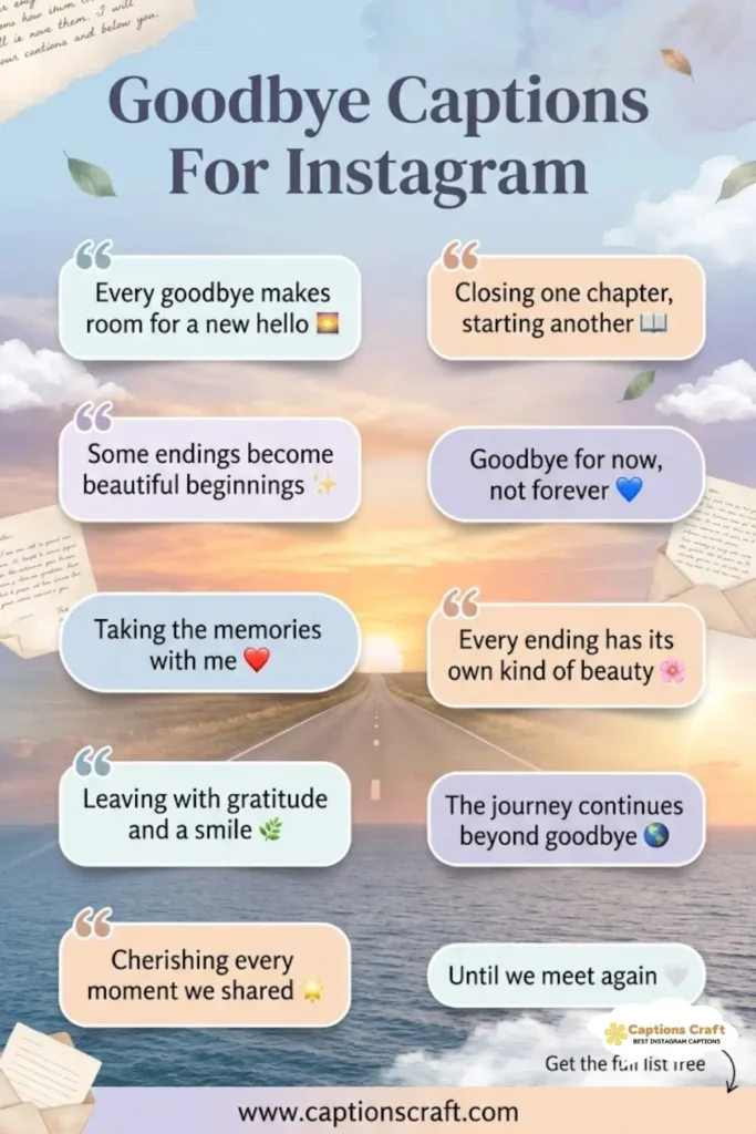 123+ Heartfelt Goodbye Captions For Instagram And Quotes That Touch the Soul