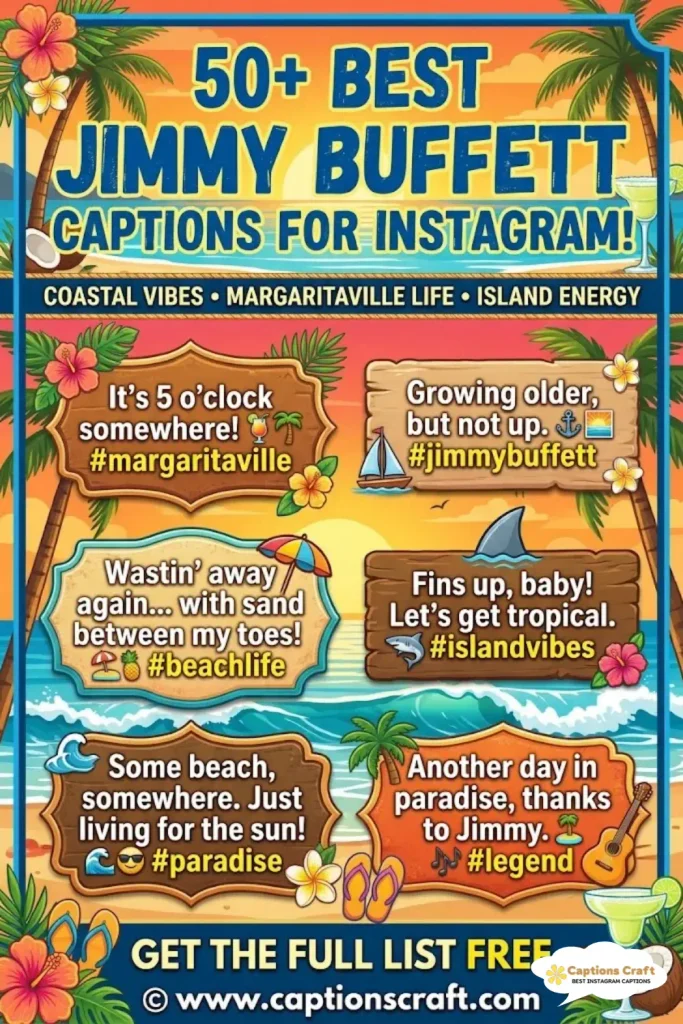 147+ Jimmy Buffett Captions For Instagram to Brighten Your Day