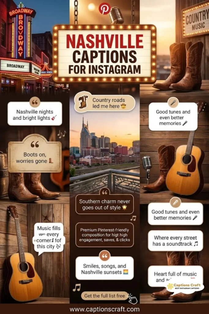 149+ Creative Nashville Captions For Instagram and Quotes to Capture Your Journey