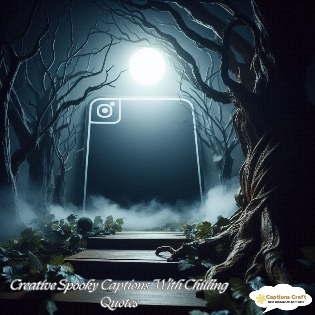 Creative Spooky Captions With Chilling Quotes