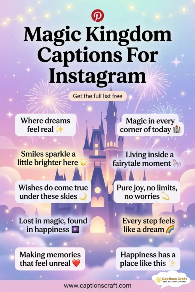 137+ Enchanting Magic Kingdom Captions For Instagram and Quotes to Share in 2026
