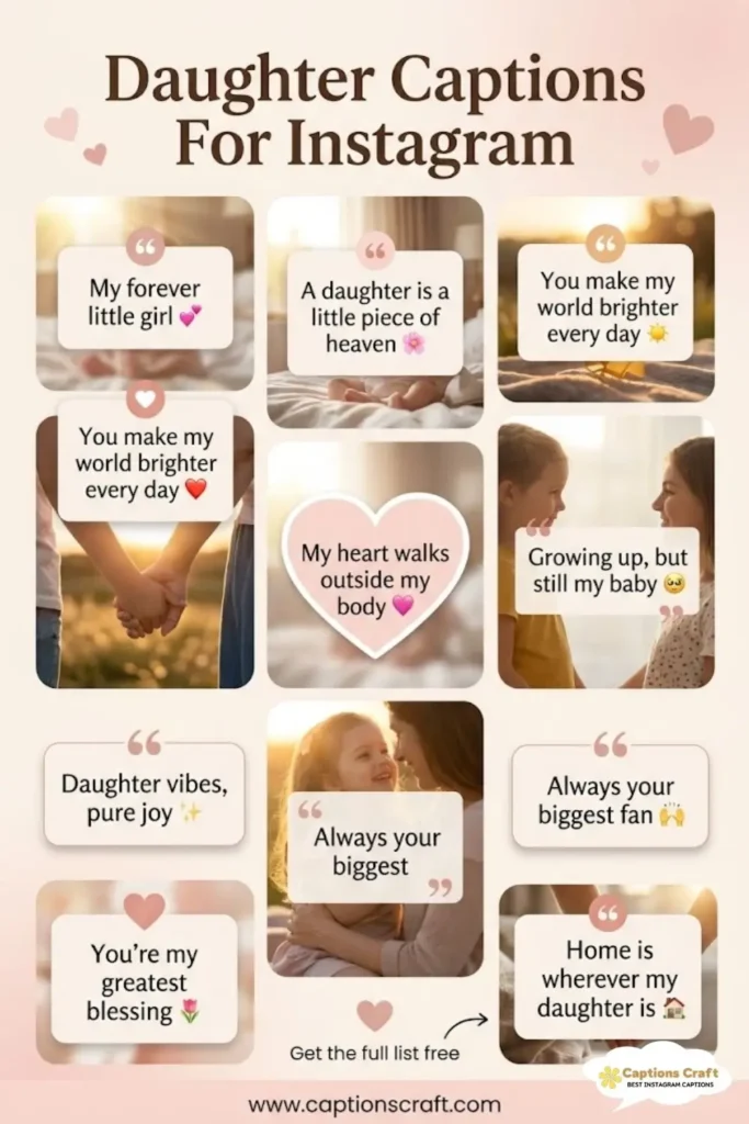 125+ Heartwarming Daughter Captions For Instagram and Quotes That Shine Bright