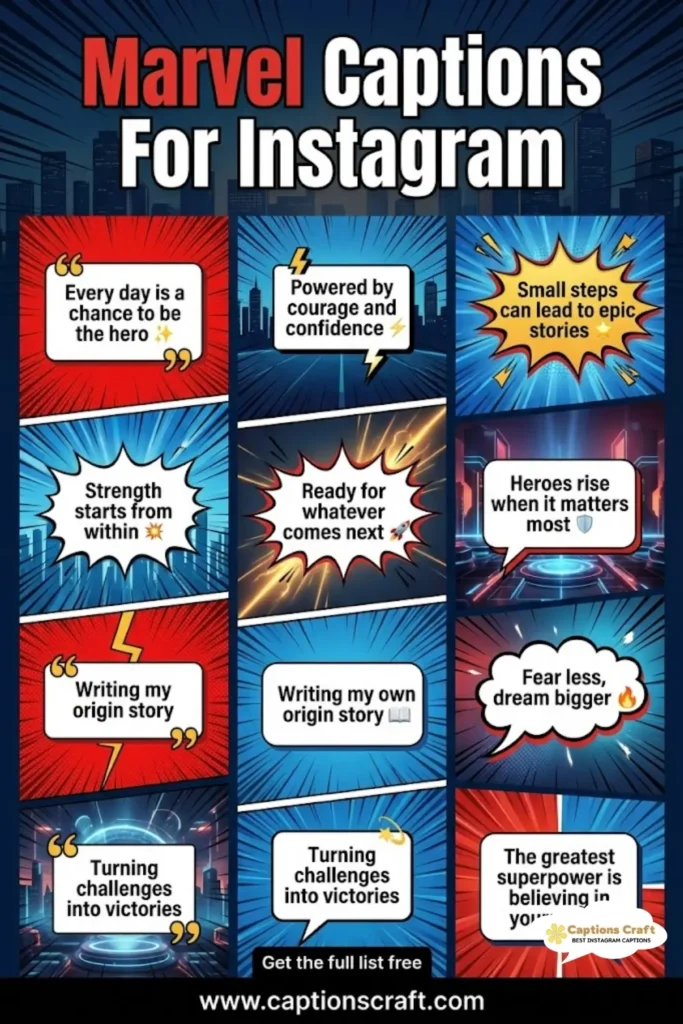 139+ Powerful Marvel Captions For Instagram and Inspiring Quotes