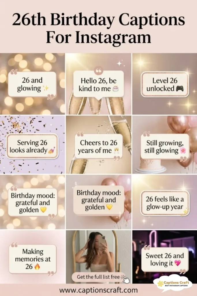Celebrate Your 26th Birthday Captions For Instagram and Quotes with 127+ Unforgettable Moments