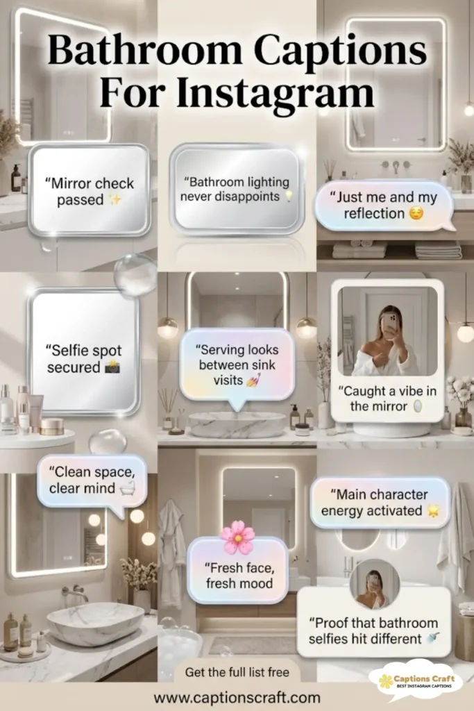 Captivating Bathroom Captions For Instagram and Quotes with 129+ Fun and Quirky Vibes