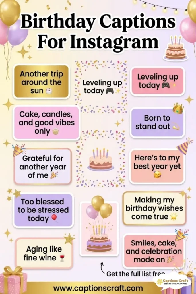 Celebrate with 139+ Birthday Captions For Instagram and Quotes That Spark Joy