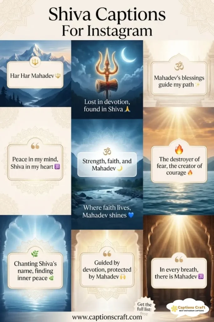 143+ Powerful Shiva Captions For Instagram That Inspire and Motivate Quotes