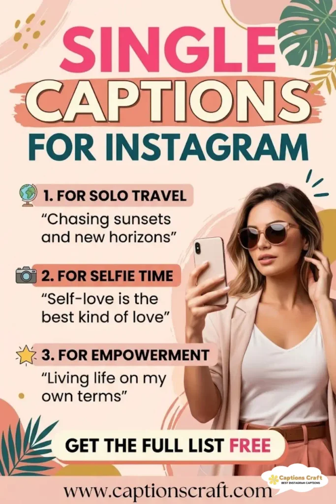 Charming Single Captions For Instagram That Shine with 127+ Unique Vibes