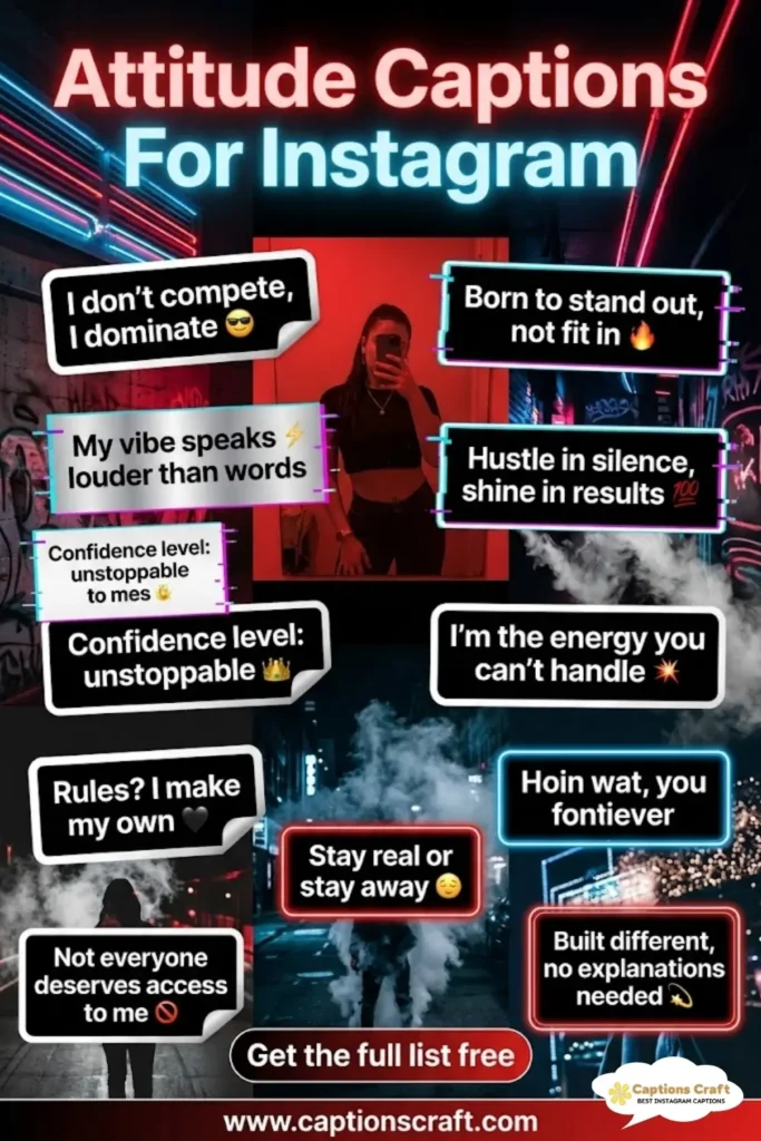 Unforgettable Attitude Captions For Instagram and Quotes That Pack a 135+ Power Punch