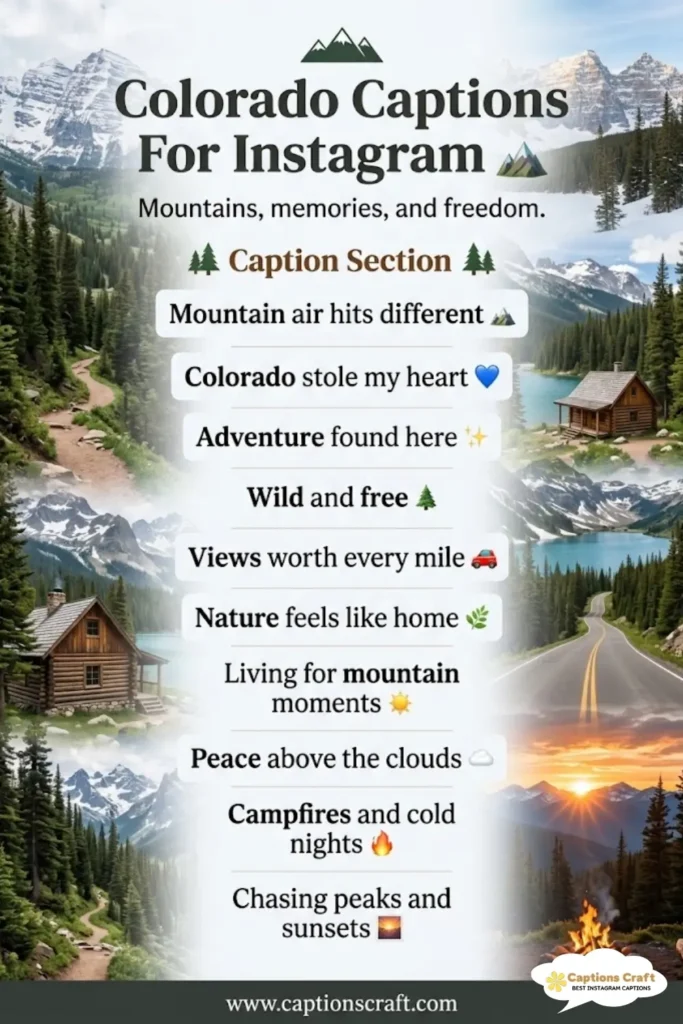 127+ Inspiring Colorado Captions For Instagram and Quotes to Boost Your Adventure