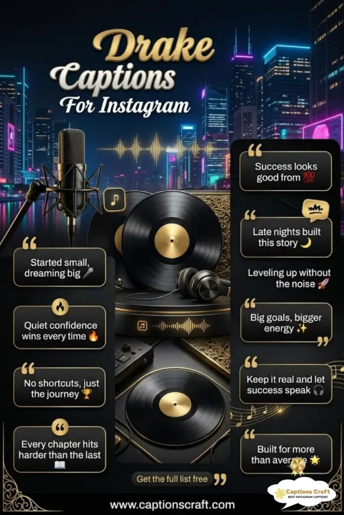 Drake Captions For Instagram and Quotes That Shine with 123+ Unique Vibes in 2026