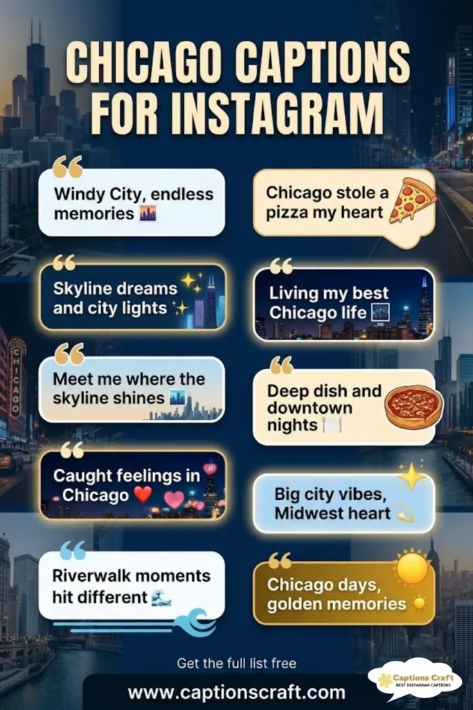 137+ Iconic Chicago Captions For Instagram And Quotes With Big City Energy