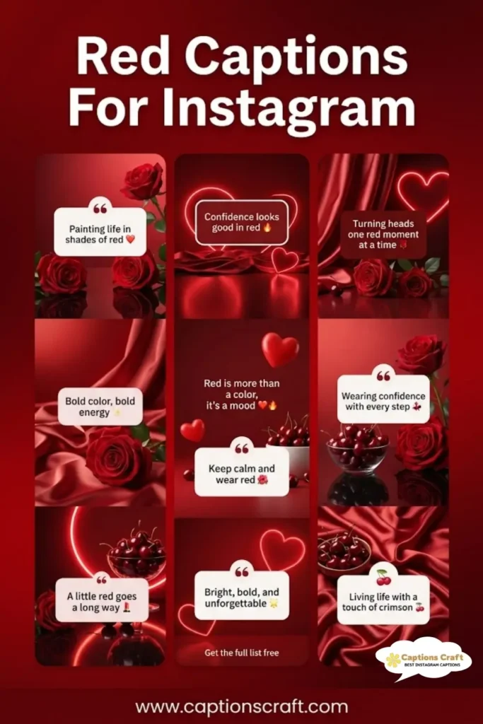 137+ Powerful Red Captions For Instagram and Quotes to Ignite Your Feed