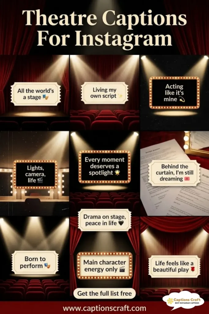 143+ Magical Theatre Captions For Instagram and Inspiring Quotes to Shine Bright