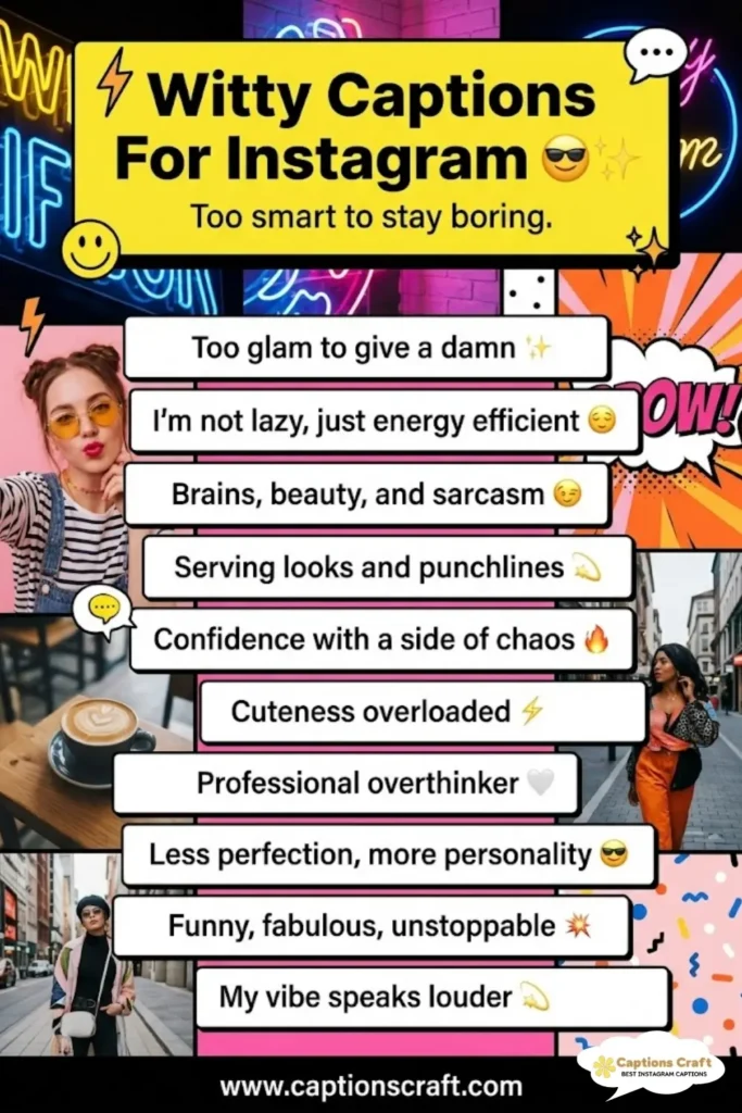 147+ Must-See Witty Captions For Instagram That Spark Curiosity and Laughs Quotes