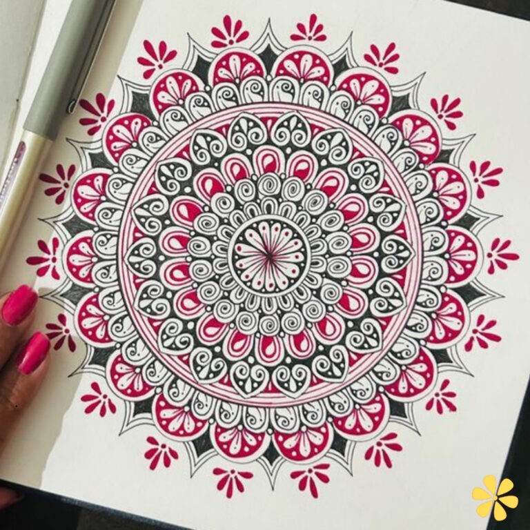 Mandala Drawing Caption Ideas