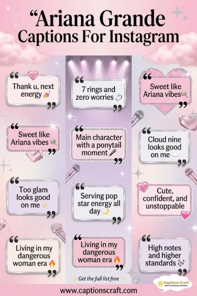 149+ Magical Ariana Grande Captions For Instagram And Quotes That Spark Joy