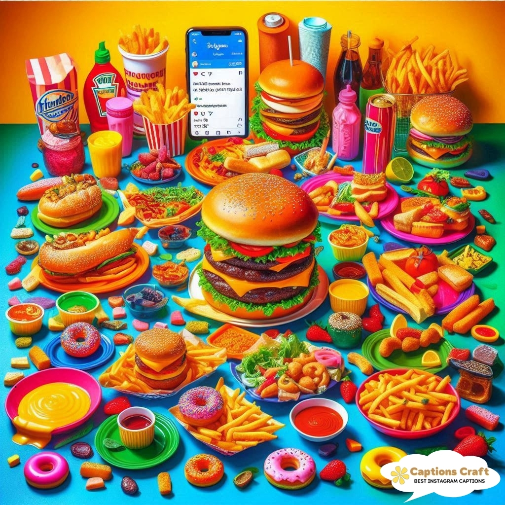 Memorable Junk Food Day Captions Moments