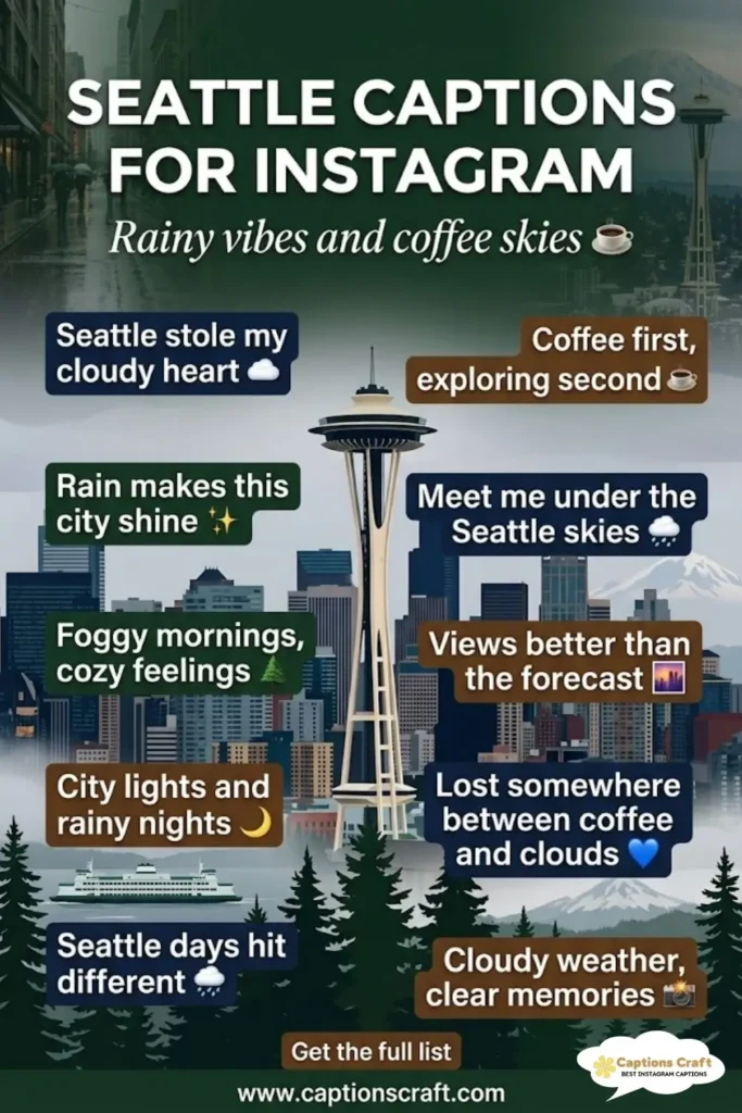 125+ Inspiring Seattle Captions For Instagram and Quotes to Brighten Your Feed