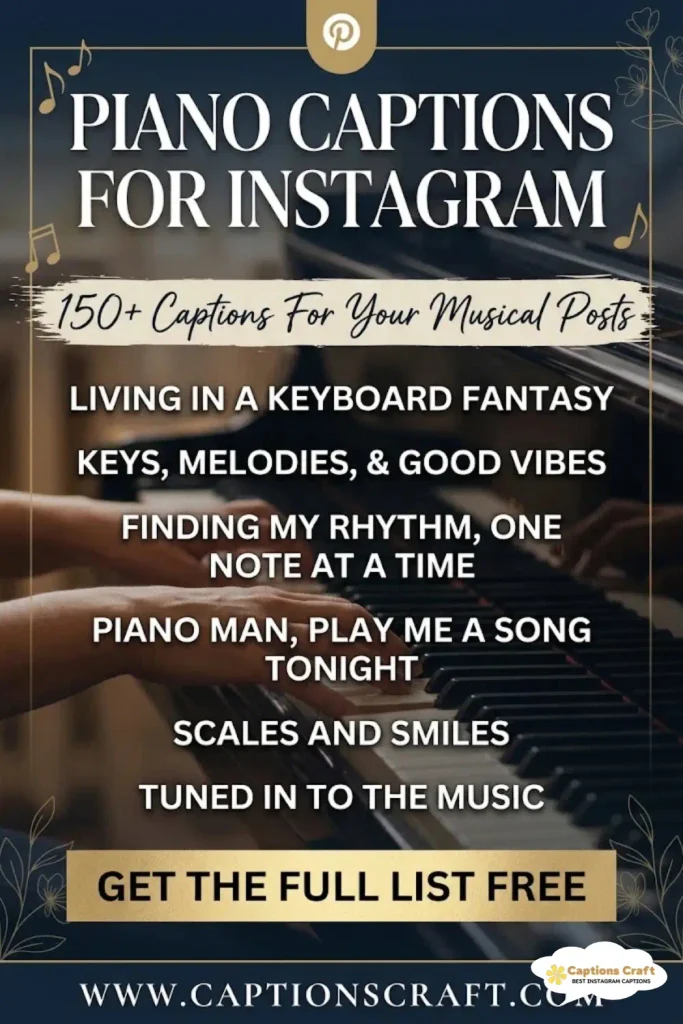 125+ Piano Captions For Instagram to Inspire Your Posts