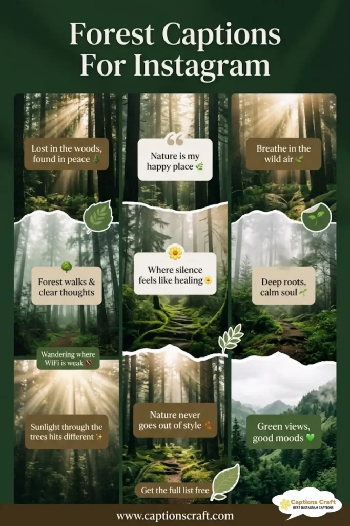 127+ Enchanting Forest Captions For Instagram and Quotes That Inspire Adventure