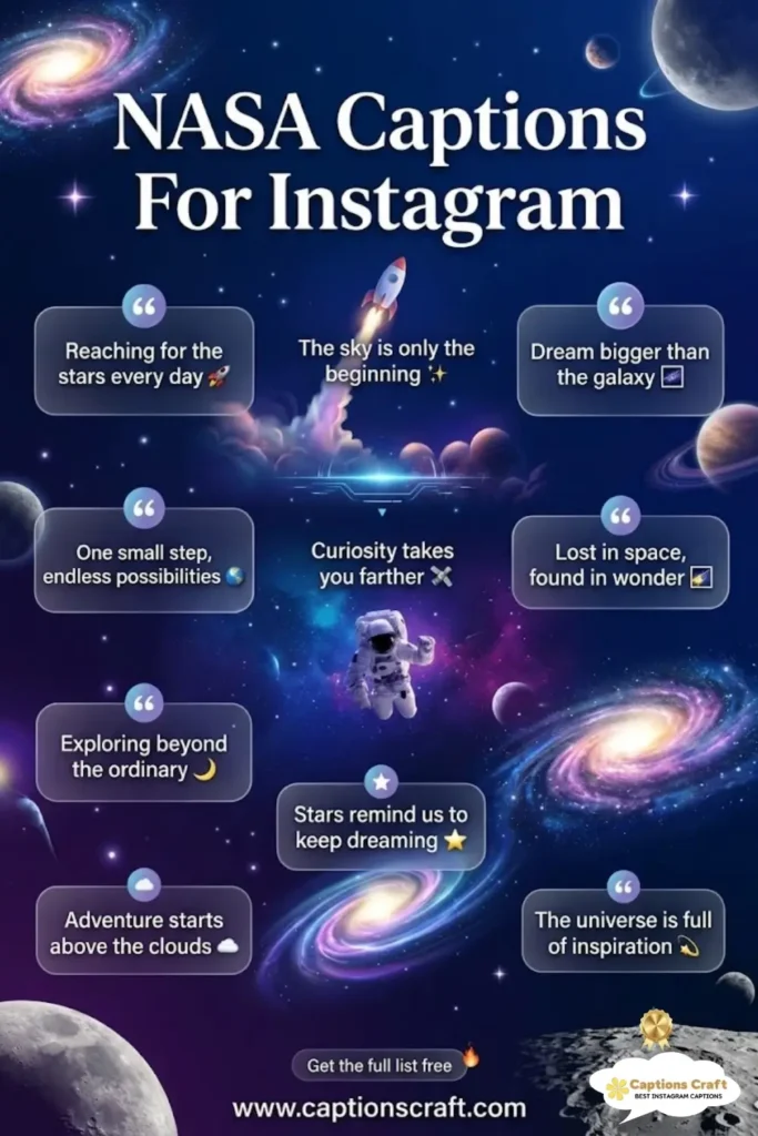 137+ Stellar NASA Captions For Instagram and Quotes That Will Inspire You in 2026