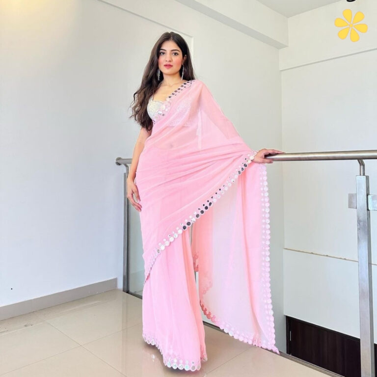 Pink Saree Captions For Instagram