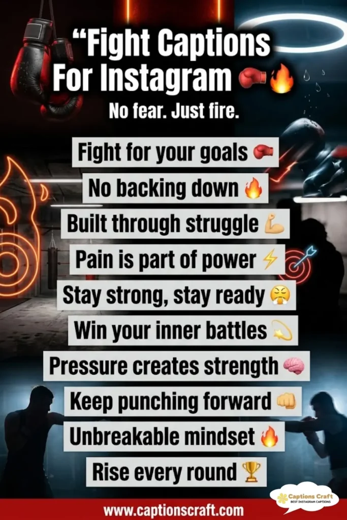 Unleash Your Spirit with 145+ Fight Captions For Instagram That Inspire Power