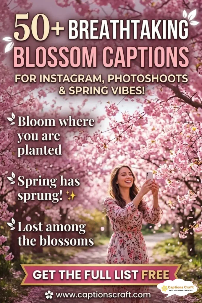 145+ Blossom Captions For Instagram to Brighten Your Feed