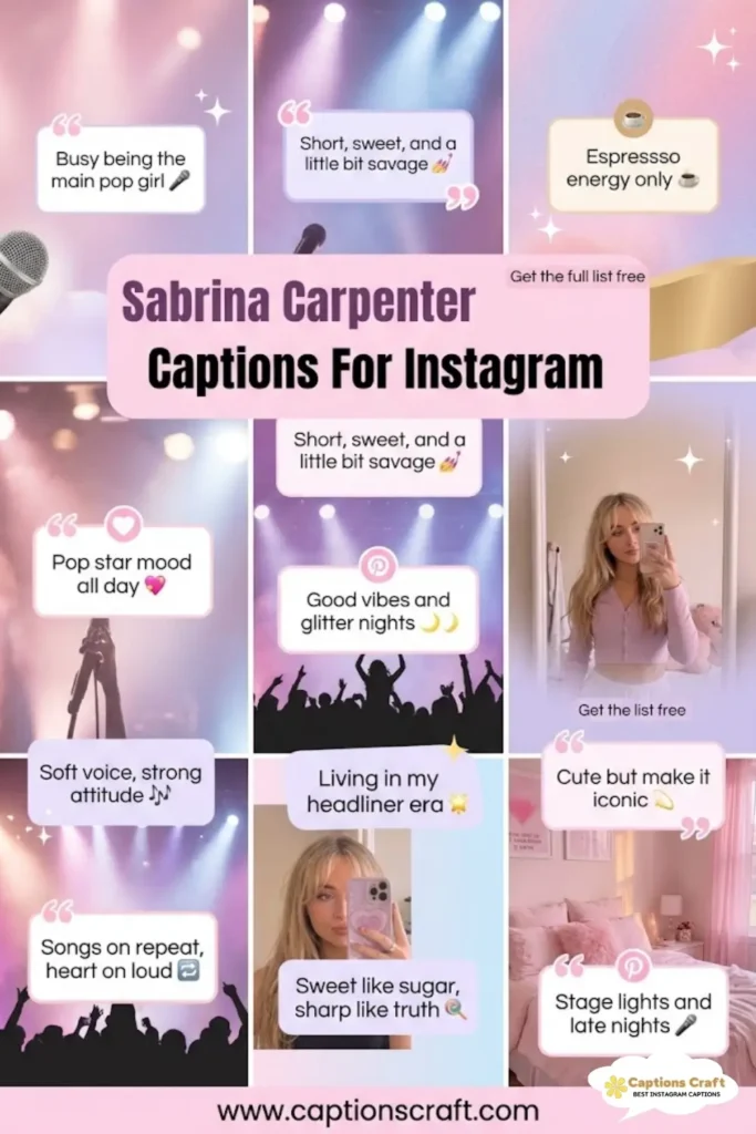 123+ Inspiring Sabrina Carpenter Captions For Instagram and Quotes to Shine Bright