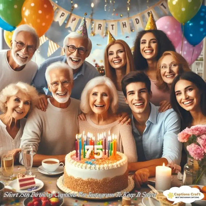 Short 75th Birthday Captions For Instagram To Keep It Sweet