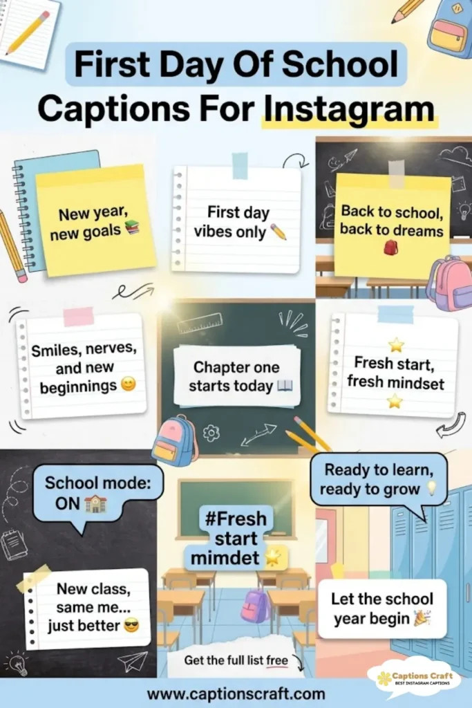 143+ Inspiring First Day Of School Captions For Instagram and Quotes That Spark Joy