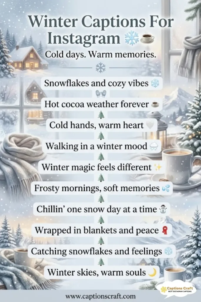139+ Essential Winter Captions For Instagram and Quotes That Spark Joy