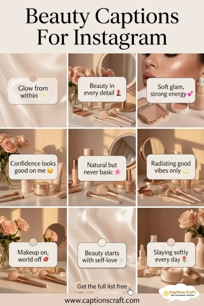Glamorous Beauty Captions For Instagram and Quotes That Sparkle 127+ Times Over