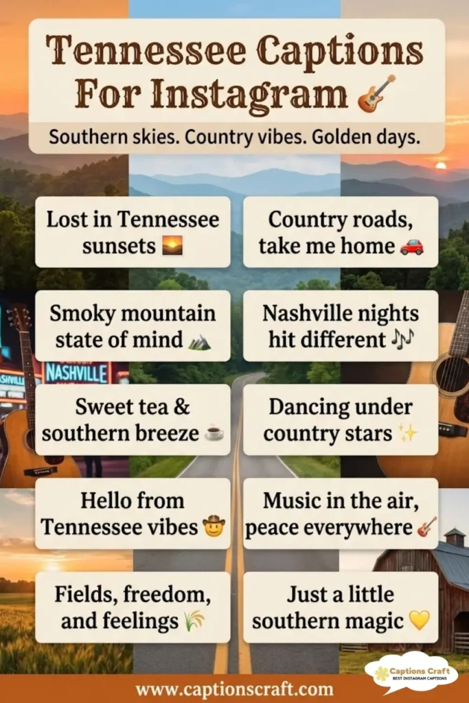 143+ Inspiring Tennessee Captions For Instagram and Quotes to Brighten Your Feed