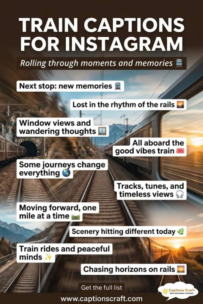 143+ Inspiring Train Captions For Instagram and Quotes to Boost Your Feed Creativity